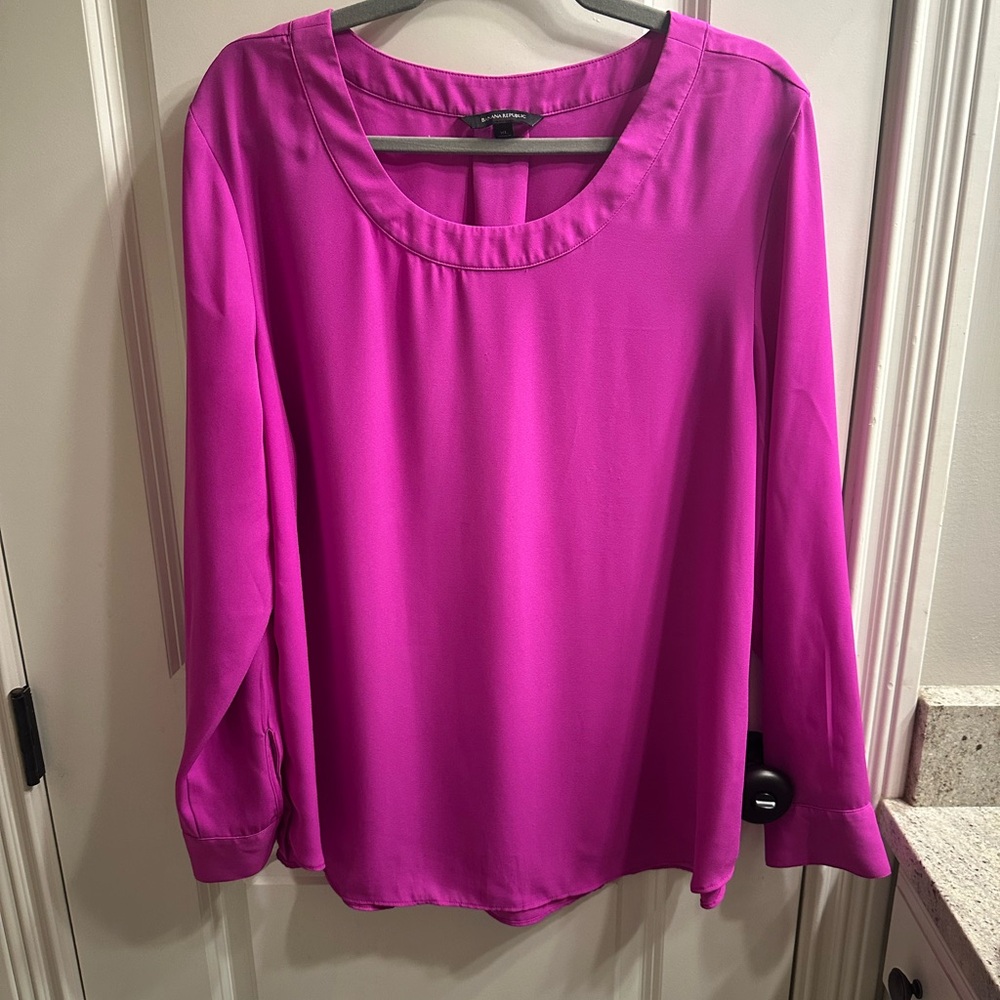 Banana Republic Vibrant Magenta Blouse